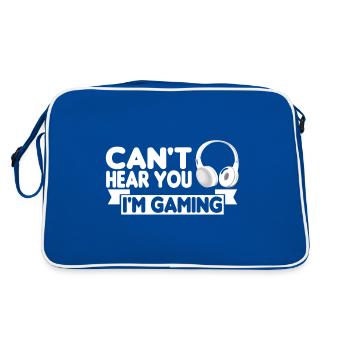 Can't Hear You I'm Gaming - Retro Bag - blue/white - Back
