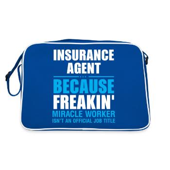 Insurance agents are heroes - Retro Bag - blue/white - Back