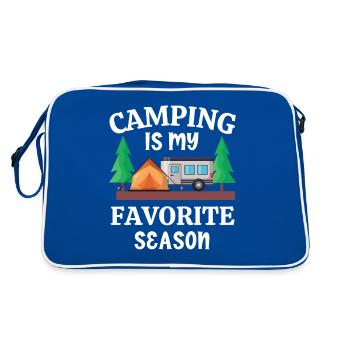 LE CAMPING EST MA SAISON PRÉFÉRÉE, CHEMISE DE CAMPING - Sac Retro - bleu/blanc - Dos