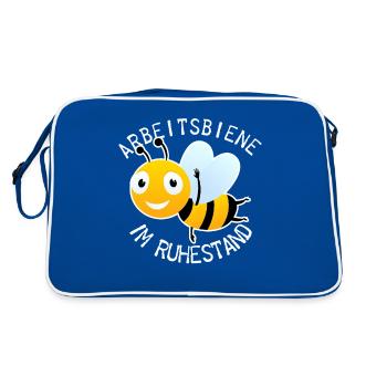 Retired worker bee - Retro Bag - blue/white - Back