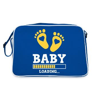 bébé loading saying - Sac Retro - bleu/blanc - Dos