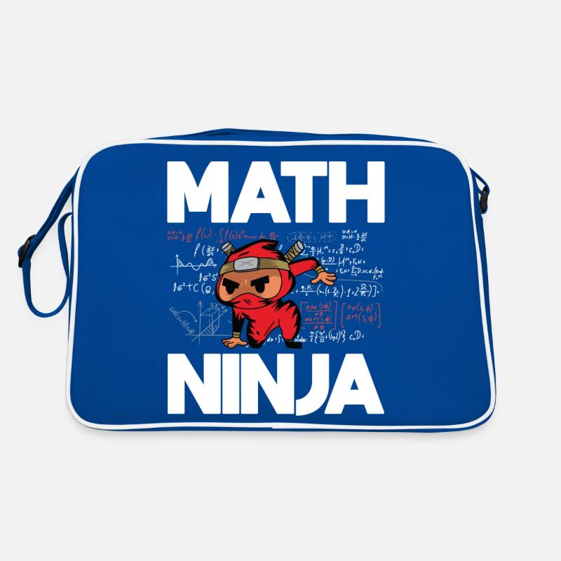Drôle de ninja de mathématiques pour un étudiant professeur de mathématiques Sac Retro