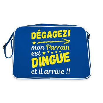 Dégagez mon parrain est dingue et il arrive !! - Sac Retro - bleu/blanc - Dos