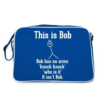 knock knock bob - Retro Bag - blue/white - Back