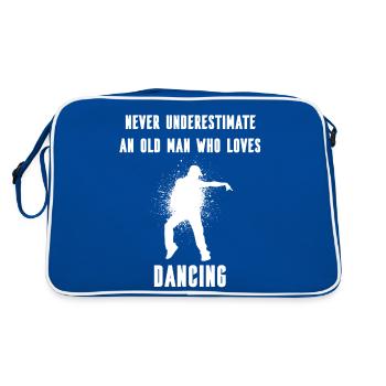 Dancer Gift Dance Sport Breakdance Dancing - Retro Bag - blue/white - Back