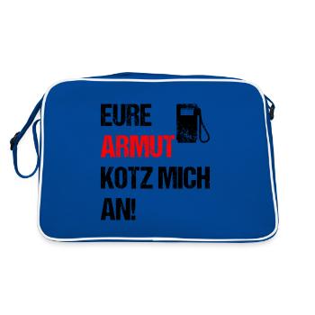 Benzinpreis - Retro Tasche - Blau/Weiß - Hinten