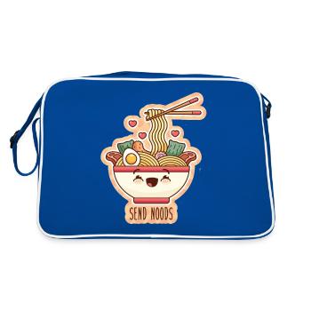 Noods senden - Retro Tasche - Blau/Weiß - Hinten