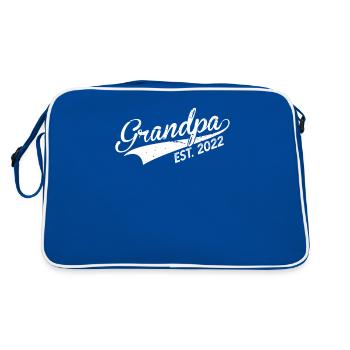 Grand-père Est 2022 Drôle bientôt grand-père Pun - Sac Retro - bleu/blanc - Dos