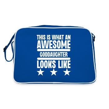 This is What an Awesome Goddaughter Looks Like - Retro Bag - blue/white - Back