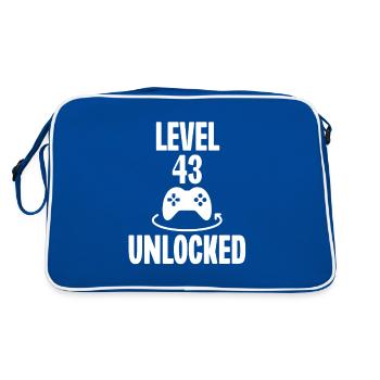Level 43 Unlocked - Retro Bag - blue/white - Back
