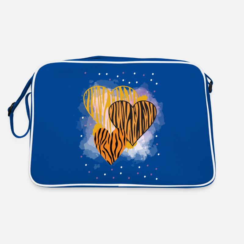 Conception de cœur Wildcat - Sac Retro - bleu/blanc
