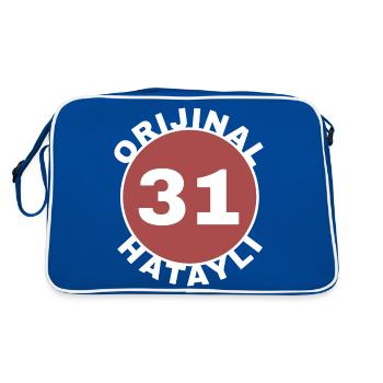 Hatay - Retro Tasche - Blau/Weiß - Hinten