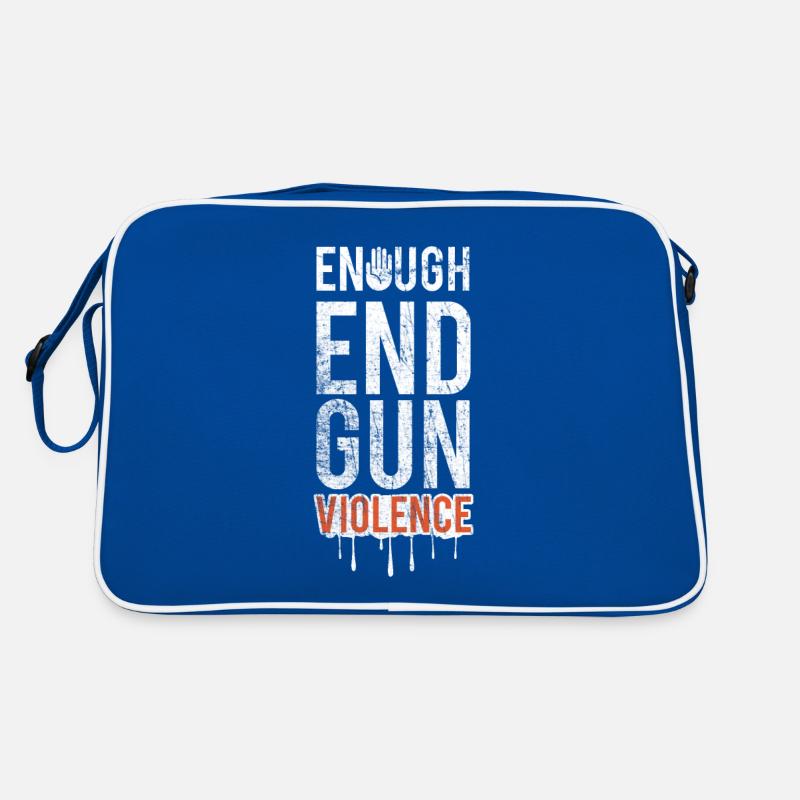 Enough End Gun Violence - Blood Dripping Retro Bag