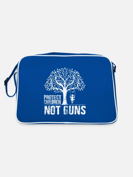 Protecting children, not weapons - Children's swing tree - Retro Bag - blue/white - Back