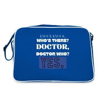 Knock Knock. Qui est là? Docteur Drôle Trendy Medic - Sac Retro - bleu/blanc - Dos