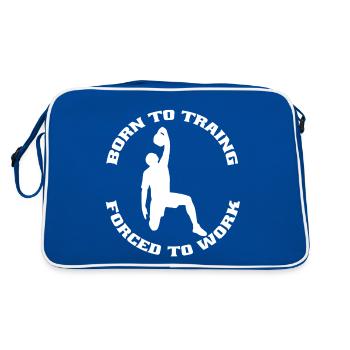 Fitness Muscle Athlètes Bodybuilder Entraînement en force - Sac Retro - bleu/blanc - Dos