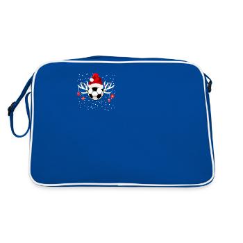 Drôle de football Rennes Santa Hat Noël Vacances de Noël - Sac Retro - bleu/blanc - Dos