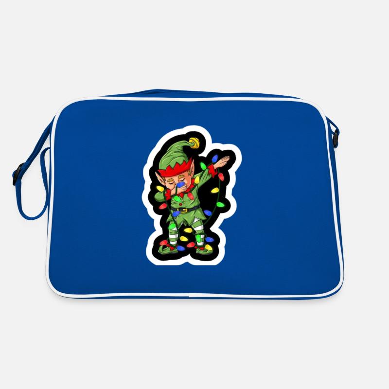 Dabbing Elf Shirt Costume Deël Squad Vacances Sac Retro
