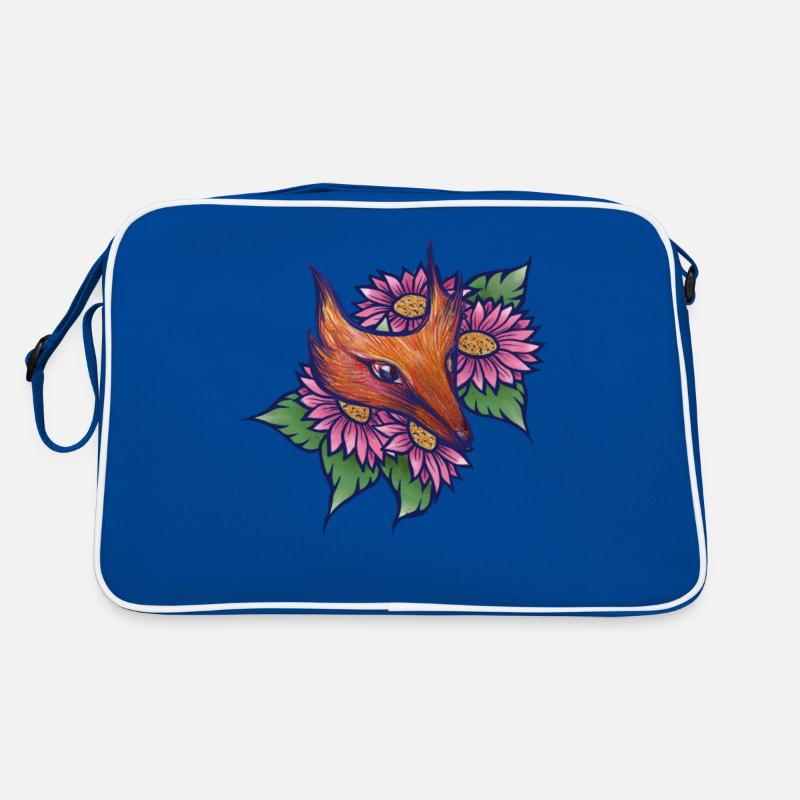 Fuchs - Retro Tasche - Blau/Weiß