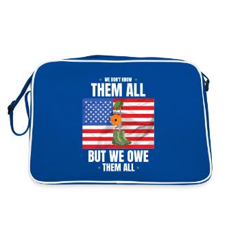 Nous ne les connaissons pas tous, mais nous leur devons tous des vétérans - Sac Retro - bleu/blanc - Dos