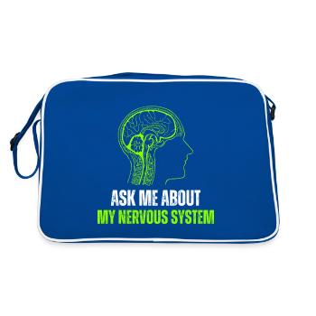 Ask Me About My Nervous System - Sac Retro - bleu/blanc - Dos