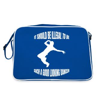 Dancing Breakdance Dance Sport Gift Dancer - Retro Bag - blue/white - Back