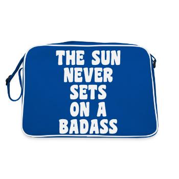 The Sun Never Sets On A Badass - Retro Bag - blue/white - Back
