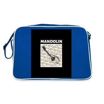 Mandolin (dots) - Retro Tasche - Blau/Weiß - Hinten