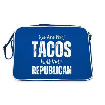 We Are Not Tacos Will Vote Republican - Sac Retro - bleu/blanc - Dos