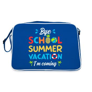 Vacances Vacances scolaires Vacances d’été - Sac Retro - bleu/blanc - Dos