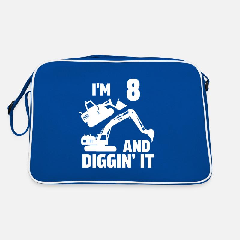 Ich bin 8 und Diggin' It Retro Tasche