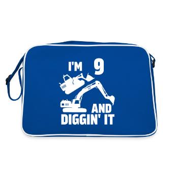 J’ai 9 ans et Diggin' It - Sac Retro - bleu/blanc - Dos