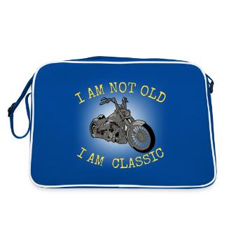 I am not old I am classic - Retro Bag - blue/white - Back