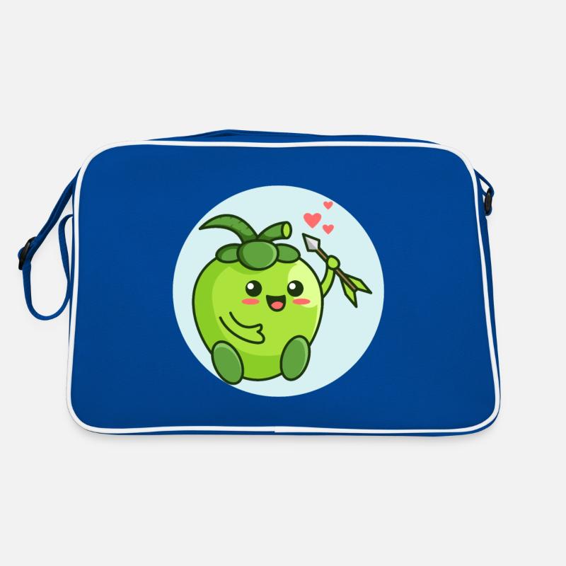 Pomme mignonne bio - Sac Retro - bleu/blanc