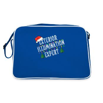 Cute Vintage Exterior Illumination Expert - Retro Bag - blue/white - Back