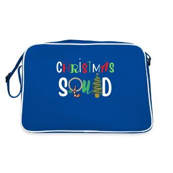 Cute Christmas Squad Funny Xmas Tree Family Match - Retro Bag - blue/white - Back
