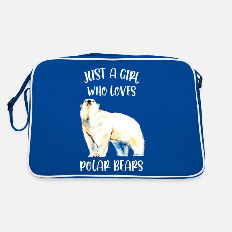 Nur ein Mädchen, das Eisbären liebt Retro Tasche