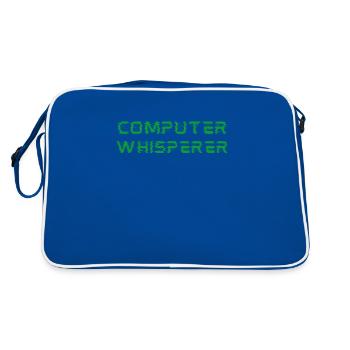 Funny Humor Computer Whisperer Funny IT Technician - Retro Bag - blue/white - Back