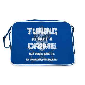 Tuning n’est pas un délit criminel Police - Sac Retro - bleu/blanc - Dos