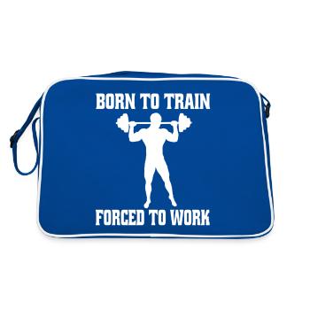 Fitness Athlètes Muscle Bodybuilder Entraînement en Force - Sac Retro - bleu/blanc - Dos