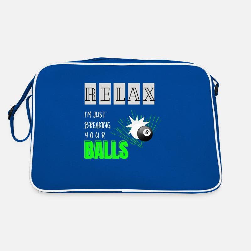 Brechen Sie Ihre Bälle Lustige Billard Pool Player Retro Tasche