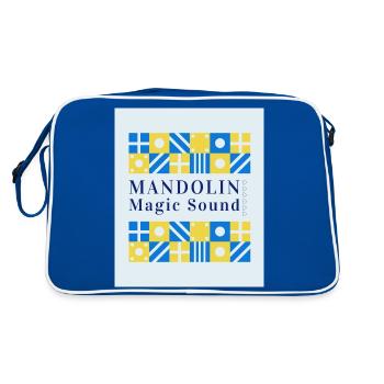 Mandolin Magic Sound - Retro Tasche - Blau/Weiß - Hinten