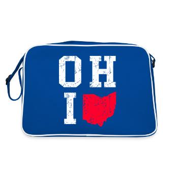 ohio map vintage - Retro Bag - blue/white - Back