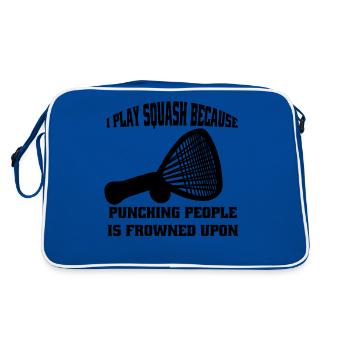 Squash Racquetball Joueur Racquetball Squash Jeu - Sac Retro - bleu/blanc - Dos