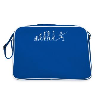 Drôle d’escrime Evolution Escrimeur Sports de combat Humour - Sac Retro - bleu/blanc - Dos