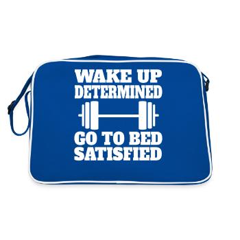 Fitness Athletes Strength Training Muscle Bodybuilder - Retro Bag - blue/white - Back