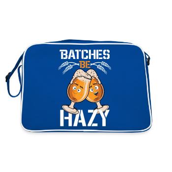Batches be Hazy Beer Drinker Beer Brew Beer Glass - Retro Bag - blue/white - Back