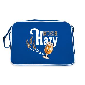 Batches be Hazy Beer Drinker Beer Brew Beer Glass - Retro Bag - blue/white - Back