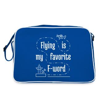 Flying is My Favorite F-Word - Retro Bag - blue/white - Back