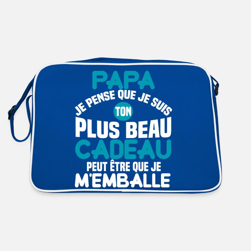 Papa je pense que je suis ton plus beau cadeau Sac Retro